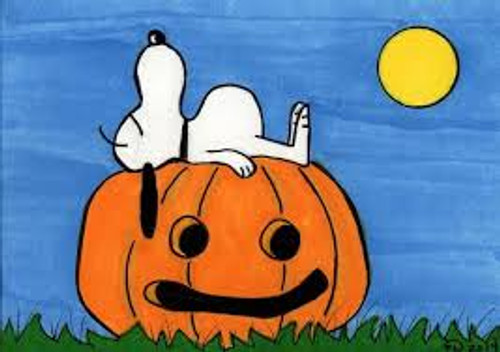 5D Diamond Painting Snoopy on a Pumpkin Kit