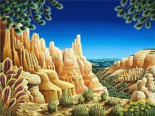 5D Diamond Painting Blue Sky Desert Rocks Kit