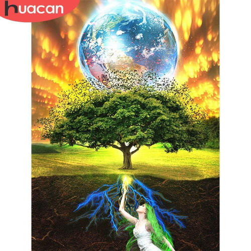 5D Diamond Painting Earth and Tree Kit