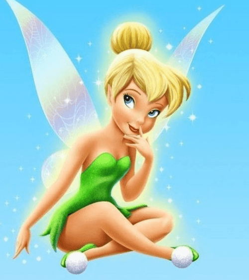 5D Diamond Painting Blue Background Tinkerbell Kit