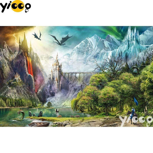 5D Diamond Painting Kingdom of Dragons Kit