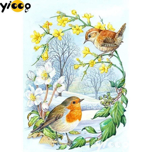 5D Diamond Painting Spring Blossom Birds Kit