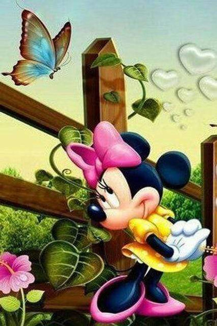 5D Diamond Painting Blue Butterfly Minnie Mouse Kit