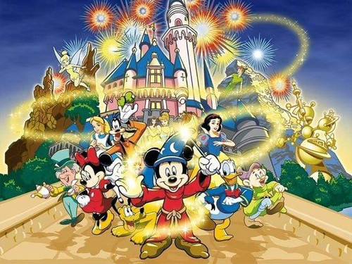 5D Diamond Painting Swirling Magic Wizard Mickey Kit