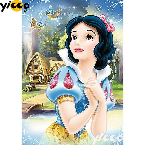 5D Diamond Painting Two Birds Snow White Kit