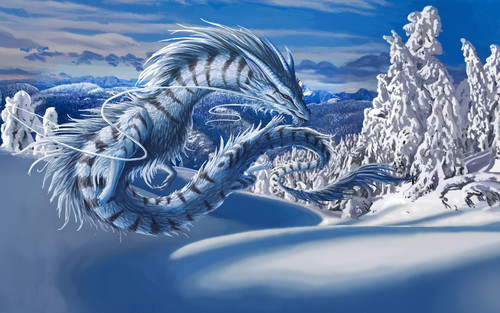 5D Diamond Painting Blue Striped Dragon Kit