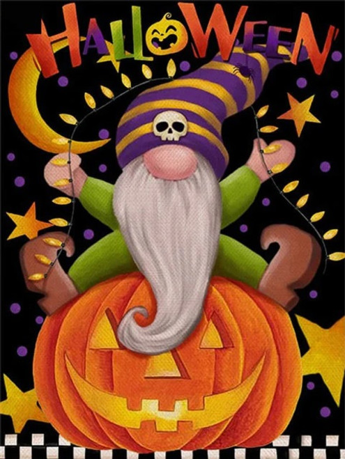 5D Diamond Painting Halloween Gnome Kit