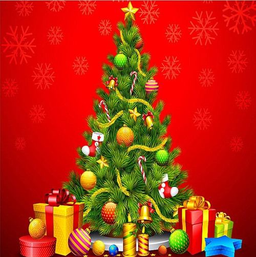 5D Diamond Painting Christmas Tree and Presents Kit