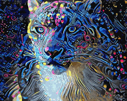 5D Diamond Painting Abstract Code Tiger Kit