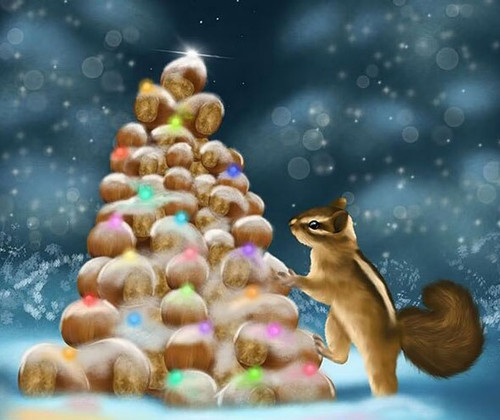 5D Diamond Painting Squirrel Christmas Tree Kit