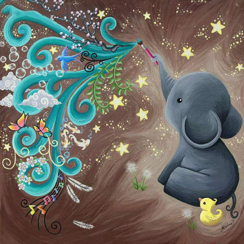 5D Diamond Painting Magical Elephant Painting Kit