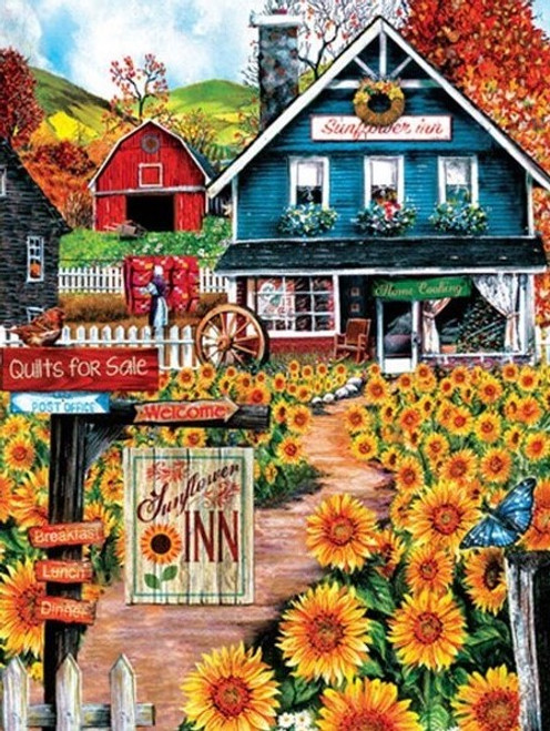 5D Diamond Painting Sunflower Inn Kit