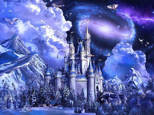 5D Diamond Painting Snow Palace Kit