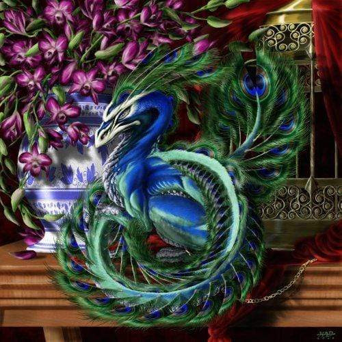 5D Diamond Painting Peacock Dragon Kit