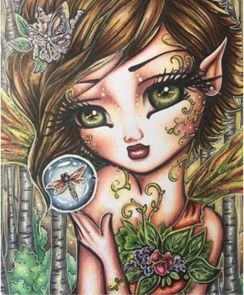 5D Diamond Painting Dragonfly Elf Girl Kit