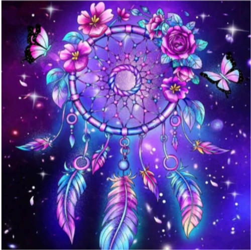 5D Diamond Painting Two Butterflies and Dream Catcher Kit