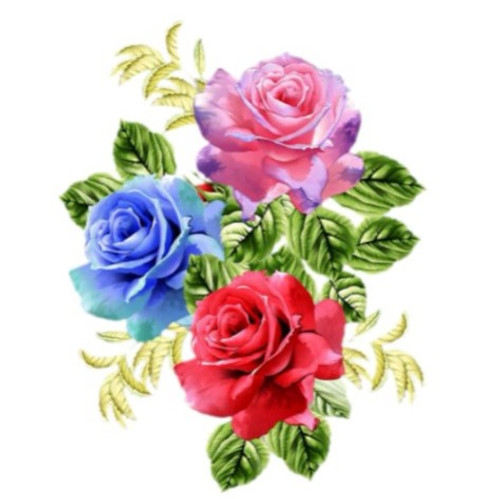 5D Diamond Painting Pink, Blue, and Red Roses Kit