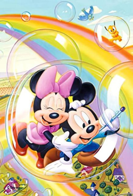 5D Diamond Painting Mickey and Minnie Bubble Magic Kit