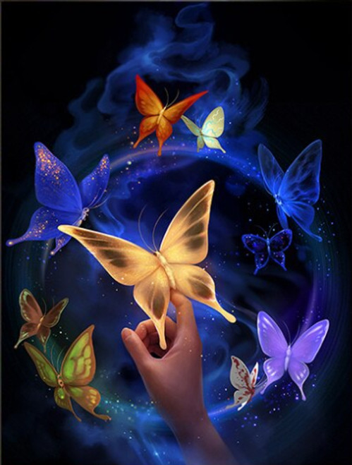 5D Diamond Painting Touching a Butterfly Kit