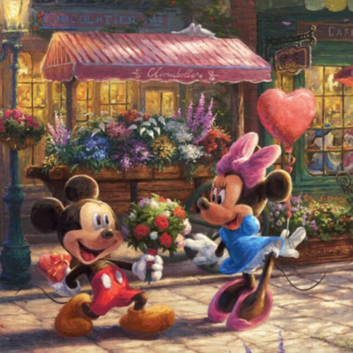 5D Diamond Painting Mickey Outside the Flower Shop with Minnie Kit
