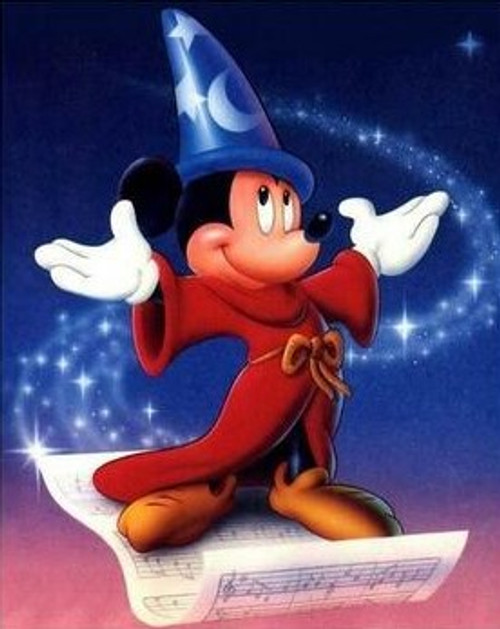 5D Diamond Painting Wizard Mickey Mouse Music Notes Kit