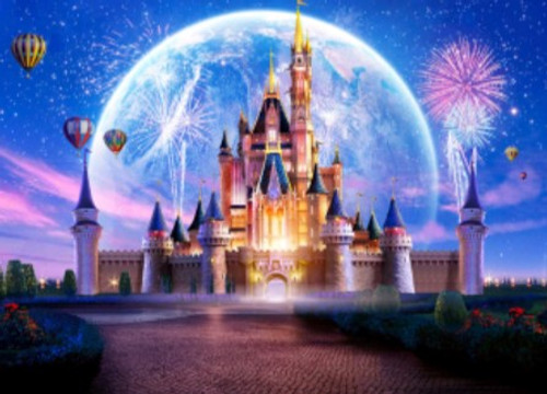 5D Diamond Painting Full Moon Disney Castle Kit