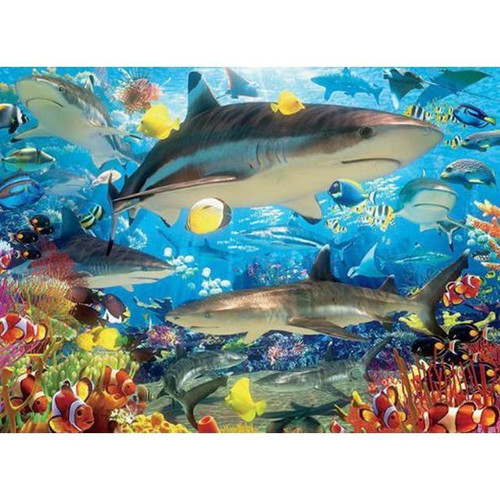 5D Diamond Painting Sharks in the Sea Kit