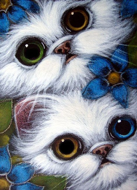 5D Diamond Painting Colored Eye Kittens Kit