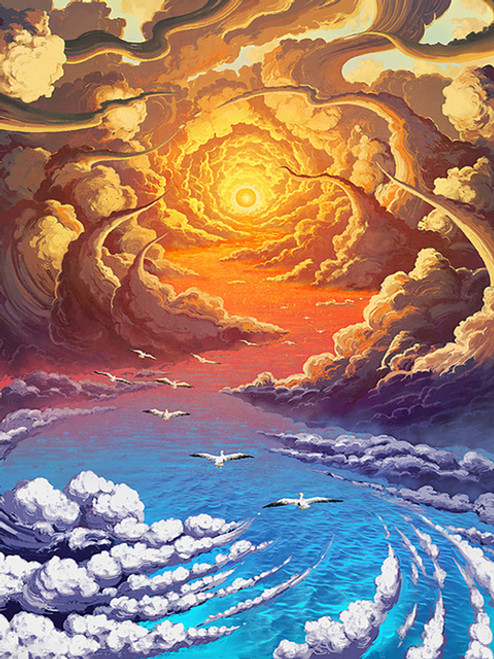 5D Diamond Painting Three Birds in the Clouds Kit