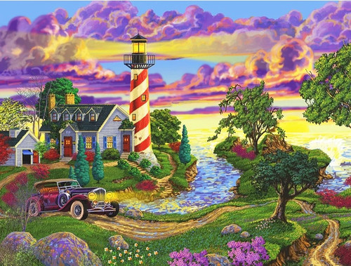 5D Diamond Painting Lighthouse in Summer Kit