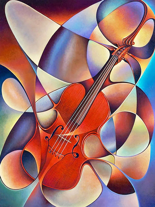 5D Diamond Painting Abstract Violin Kit