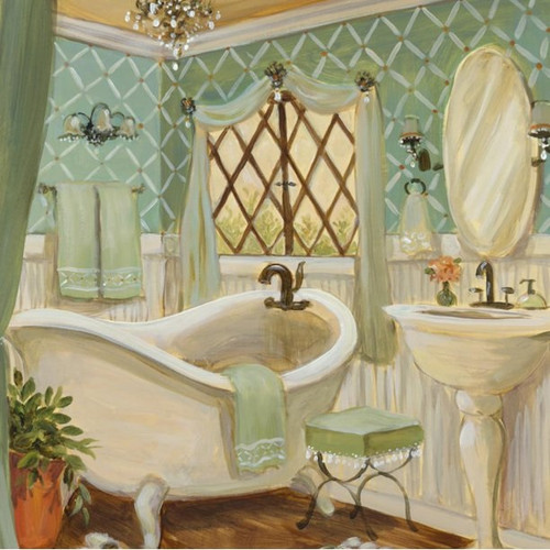 5D Diamond Painting Green Towel Bathroom Kit