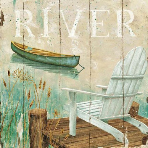 5D Diamond Painting River Boat & Chair Kit