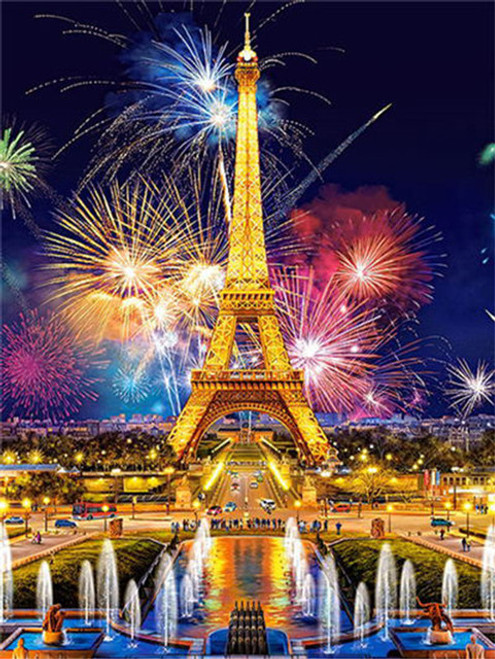 5D Diamond Painting Eiffel Tower Fireworks Kit