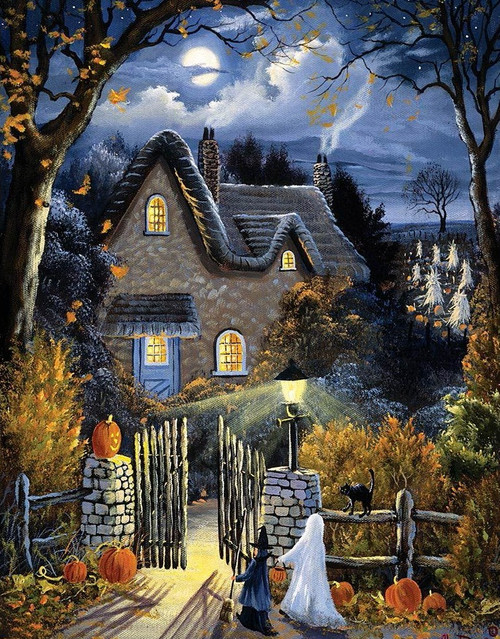 5D Diamond Painting Halloween Night Kit