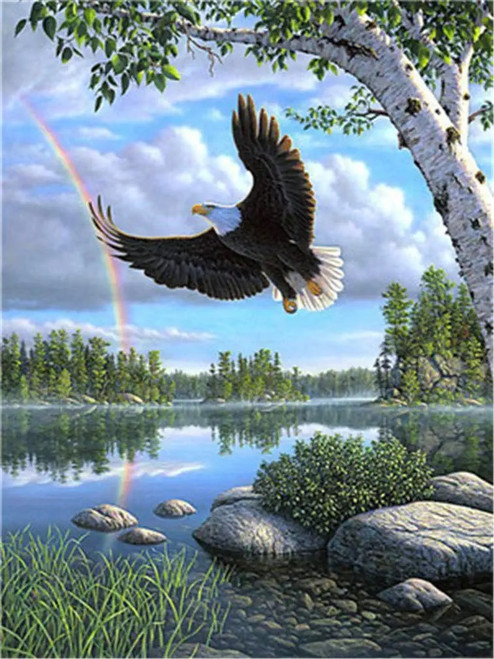 5D Diamond Painting Rainbow Eagle Kit