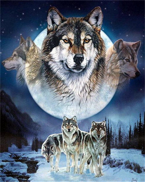 5D Diamond Painting Wolf Pack Kit