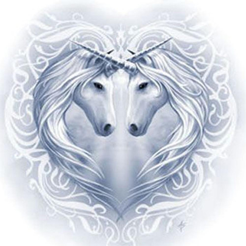 5D Diamond Painting White Unicorns Kit