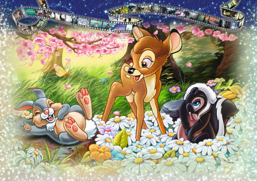 5D Diamond Painting Bambi in the Flowers Kit