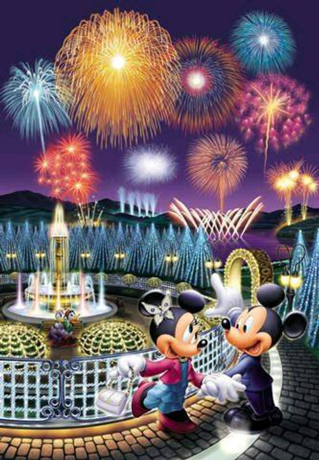 5D Diamond Painting Mickey and Minnie Fireworks Fountain Kit