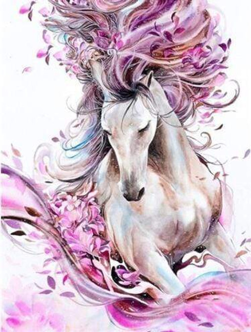 5D Diamond Painting Abstract Pink Maned Horse Kit 5D Diamond Painting Abstract Pink Maned Horse Kit