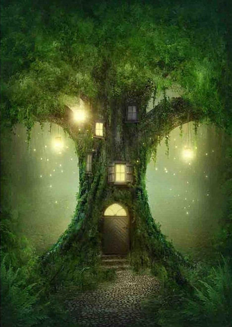 5D Diamond Painting Magical Tree House Kit