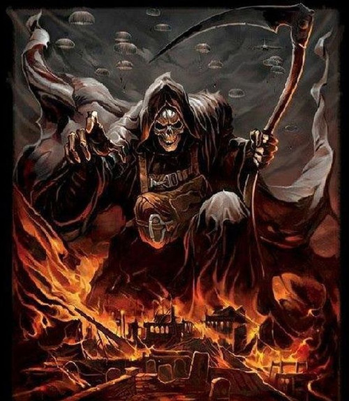 5D Diamond Painting Grim Reaper Fire Kit