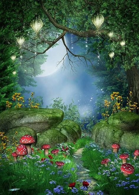 5D Diamond Painting Full Moon Enchanted Woods Kit