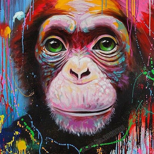 5D Diamond Painting Abstract Chimp Kit