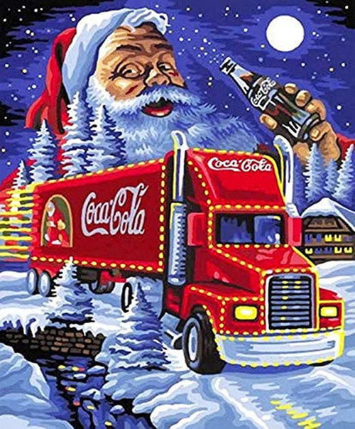 5D Diamond Painting Coca Cola Semi Christmas Kit