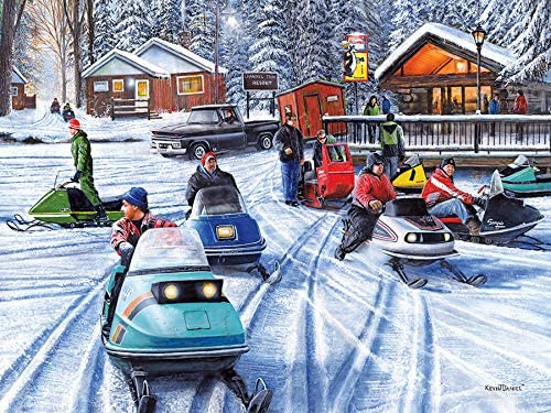 5D Diamond Painting Snow Mobiles Kit