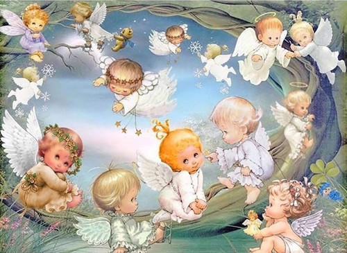 5D Diamond Painting Little Flying Angels Kit