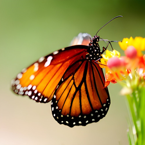 5D Diamond Painting Orange Butterfly Kit