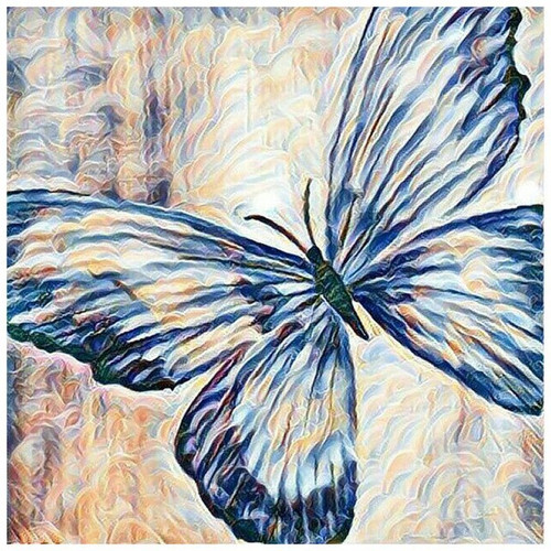 5D Diamond Painting Blue Pattern Butterfly Kit